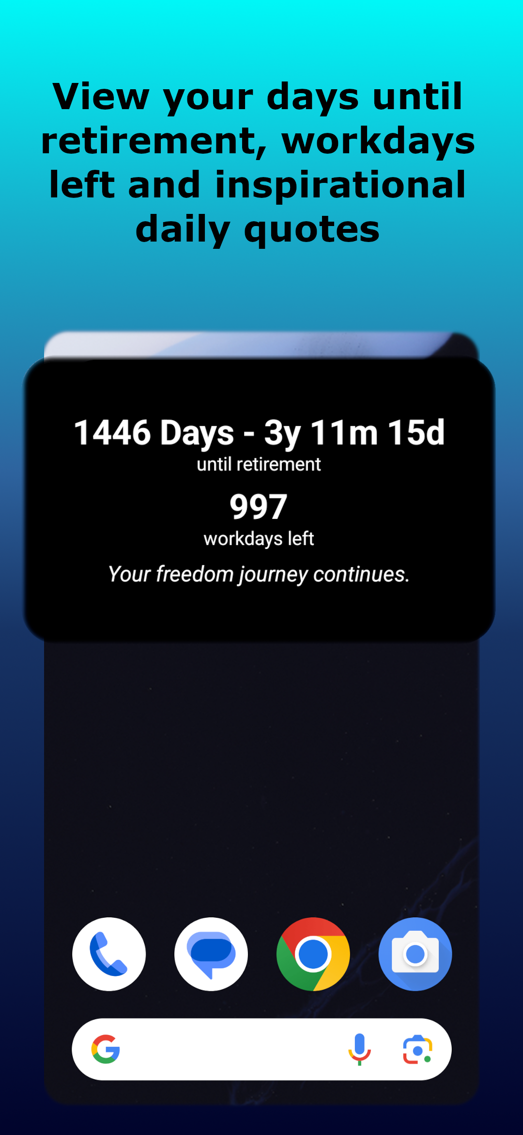 Retirement Counter app screenshot 5 of 10