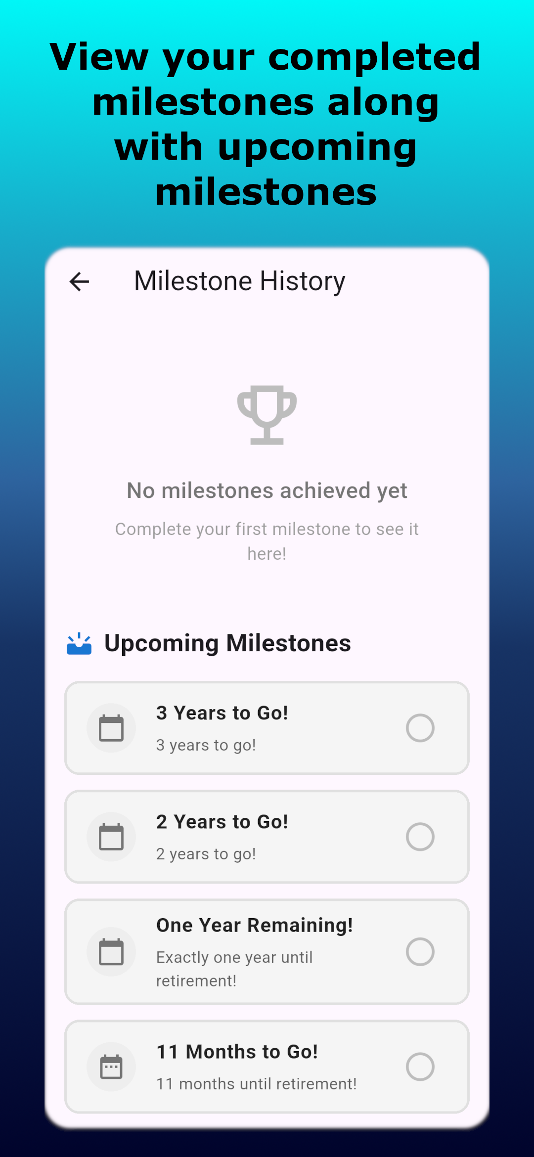 Retirement Counter app screenshot 6 of 10